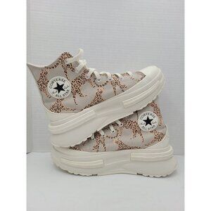 New Converse Women's Size 9 40.5 Run Star Legacy Leopard Tan Shoes EUC (A06820C)